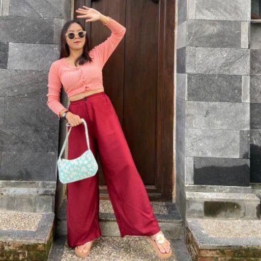 Yumyum Kulot Wanita HIGHWAIST Polos 