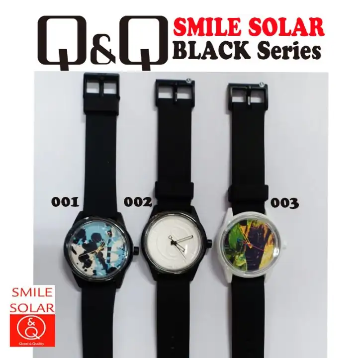 Buy One Get One Free Jam Tangan Original Q Q Smile Solar Black Series Lazada Indonesia