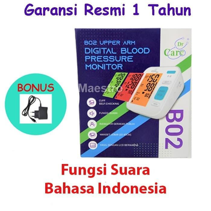 Tensimeter Digital Dr Care B02 Fungsi Suara Dan Warna Alat Ukur Tensi Darah