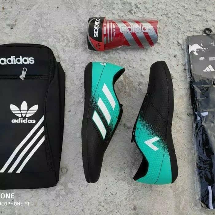 Sepatu Futsal Terlaris ADlDAS x techfit Bonus Kaos Kaki Tas dan Dekker