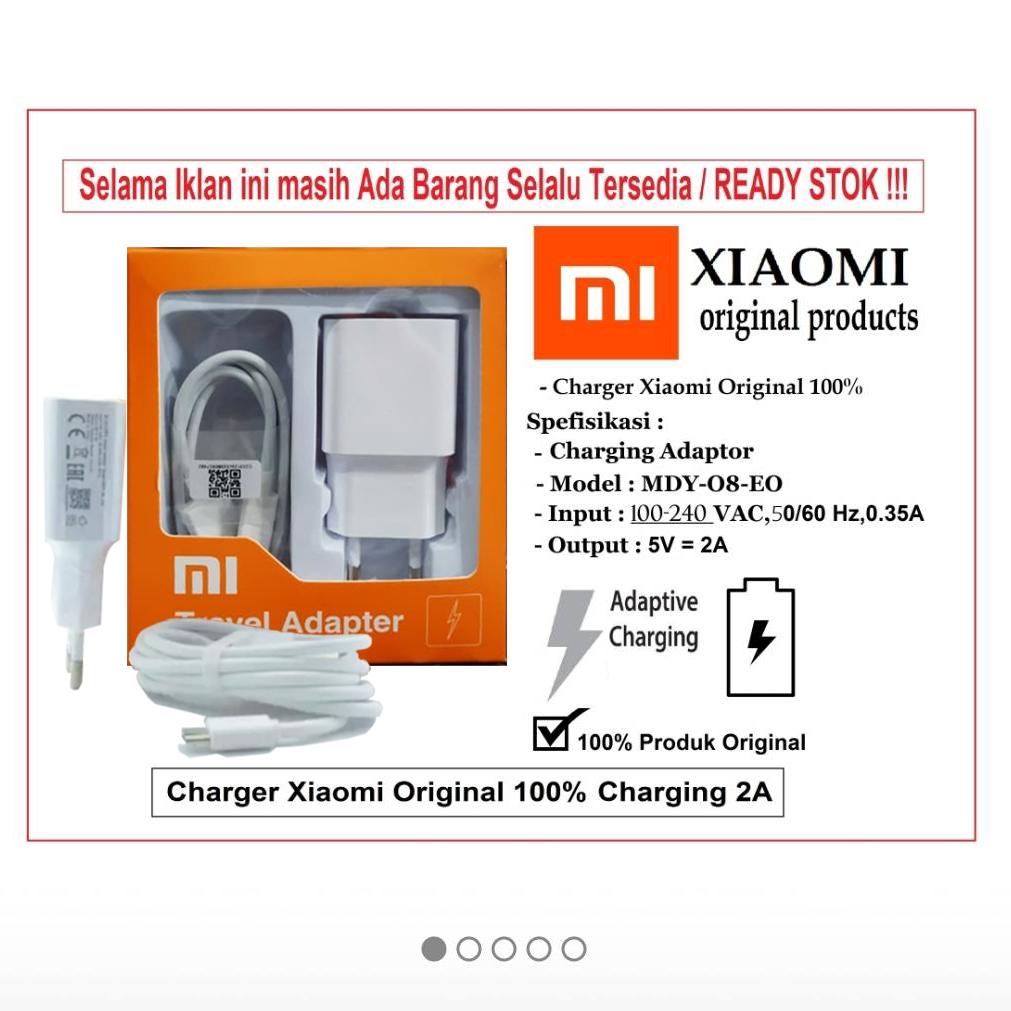 Charger Original Xiaomi Redmi 4X - Carger Casan Chasan Putih white Hp Xiomi Note 4 x 5 a 5+ 5A S2 Baru