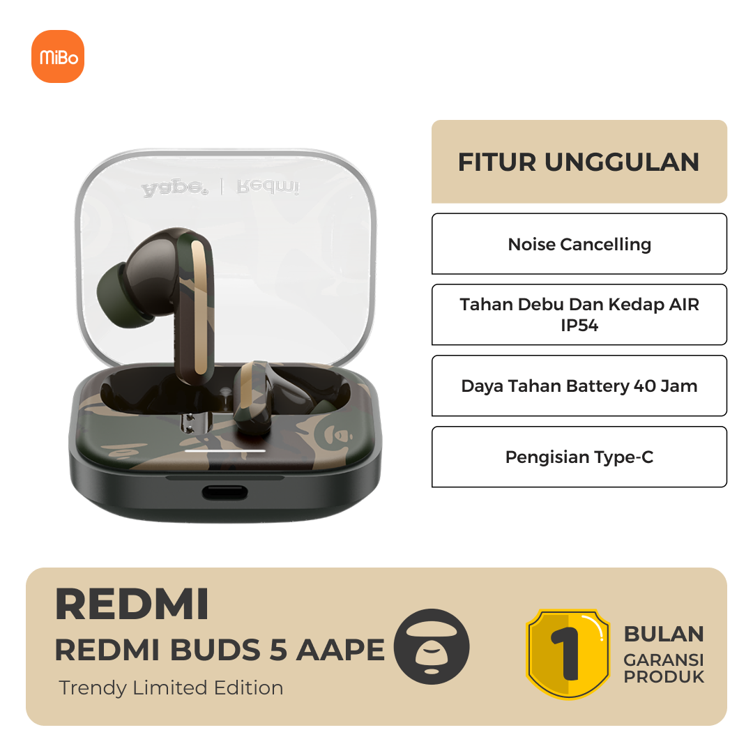 Official Xiaomi Redmi Buds 5 AAPE Limited Edition Wireless Earphone Headsets