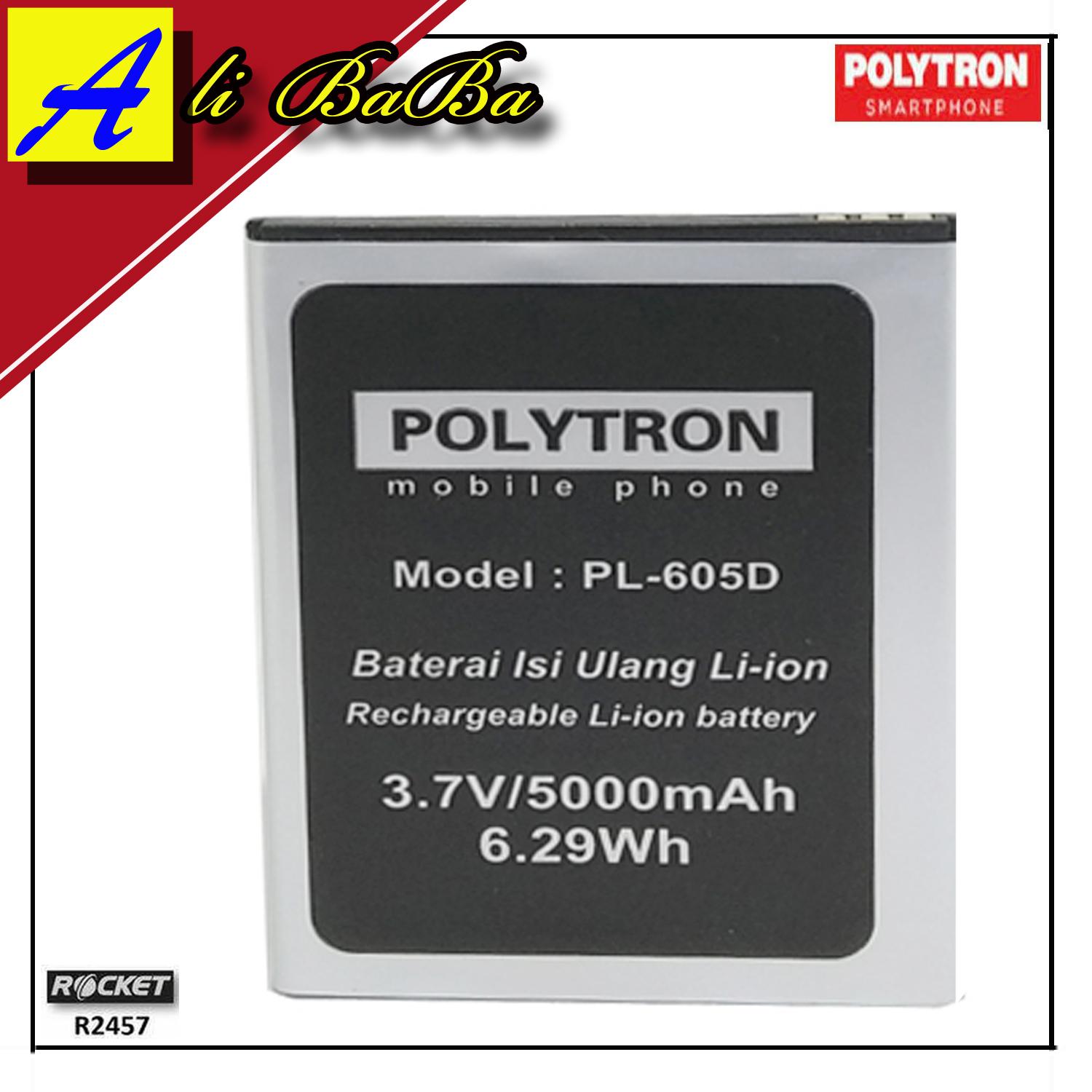 Baterai Handphone Polytron Rocket S2 R2457 Rocket S1 R2452 PL-Q5A PL-605D Double Power Polytron Batre HP Polytron Rocket R2457 Battery Polytron R2452 Batu Batre R2457