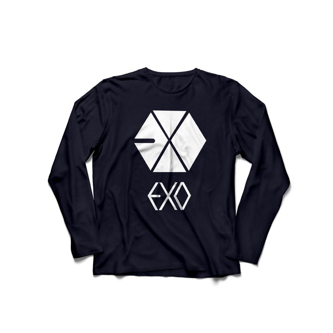 BAJU KAOS LENGAN PANJANG EXO ADA 9 WARNA SIZE M,L DAN XL***