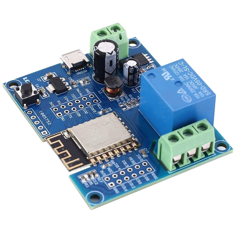 WIFI Relay Controller Module, DC 5V 8V-80V ESP8266 Wireless Controller Module ESP-12F for IOT Smart Home APP