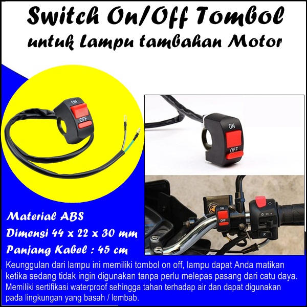 PROMO switch on off motor anti air saklar lampu motor on off switch ...