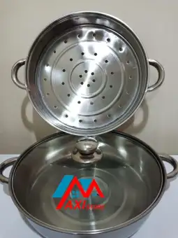 Dandang Steamer Panci Kukus Stainless 28cm