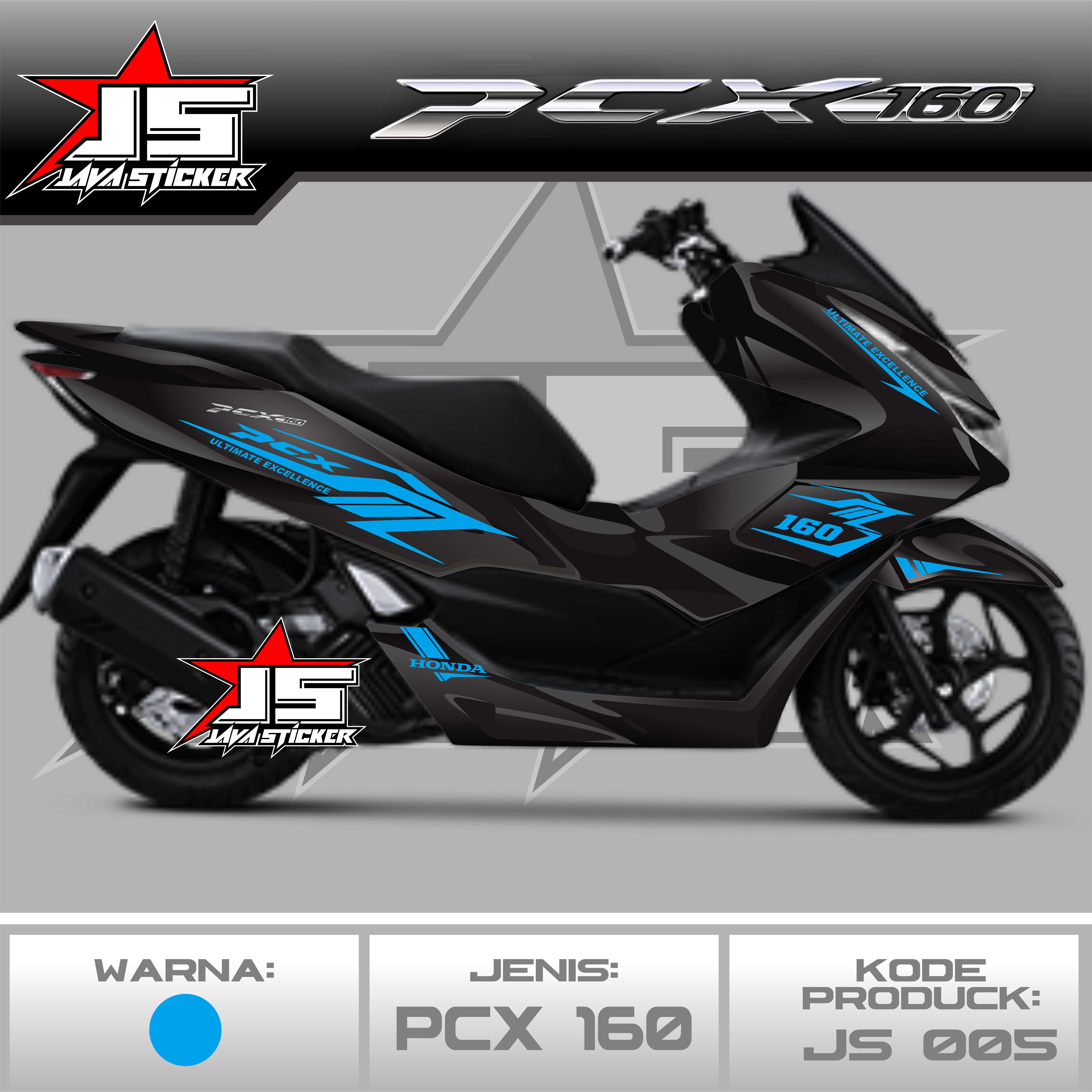 Cutting Sticker PCX - Aksesoris Motor Stiker Honda PCX 160 cc Skotlet ...