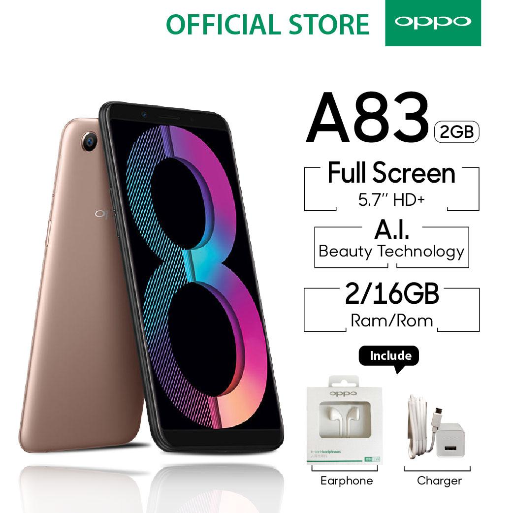 OPPO A83 SMARTPHONE 2GB/16GB Red ( A.I Beauty, Face Unlock (COD, Garansi Resmi OPPO, Cicilan tanpa kartu kredit, Cicilan 0%, Gratis Ongkir)