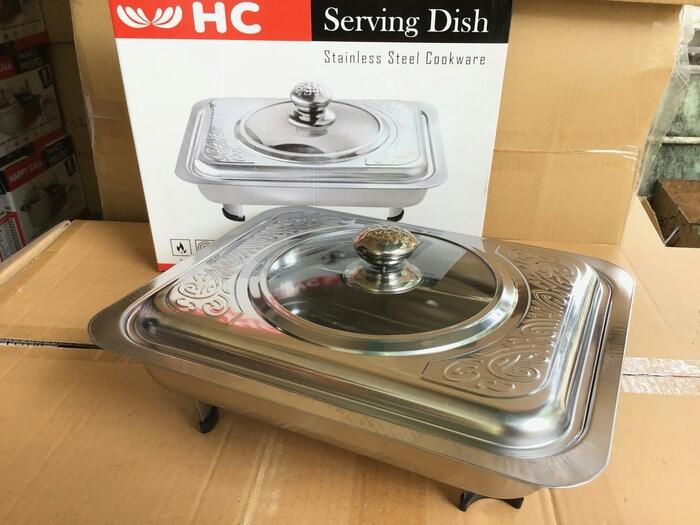 Serving Dish Stainless Steel Cookware Alat Saji Prasmanan