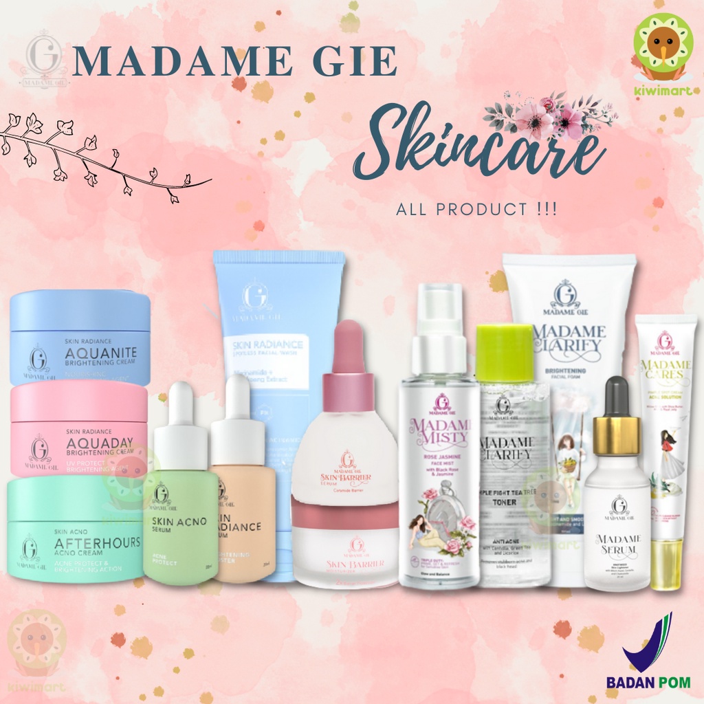 MADAME GIE SKINCARE SERIES FACIAL FOAM TONER SERUM FACE MIST