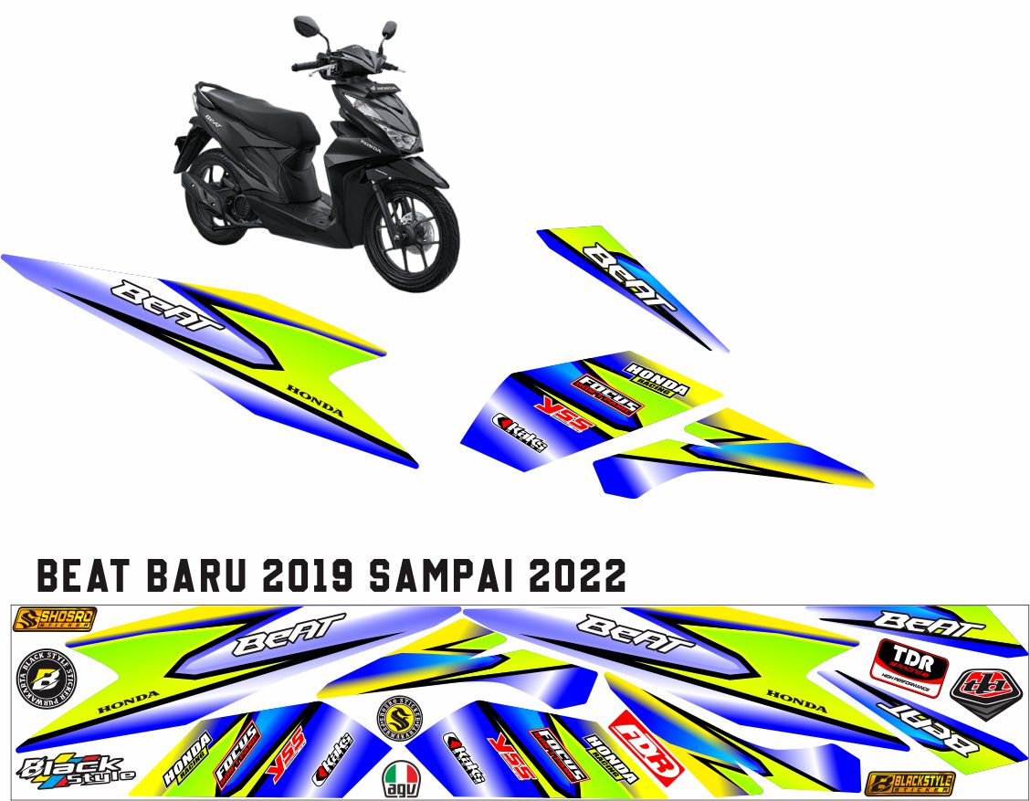 (COD) STRIPING POLET MOTOR HONDA ALL NEW BEAT DELUXE BARU STICKER ...