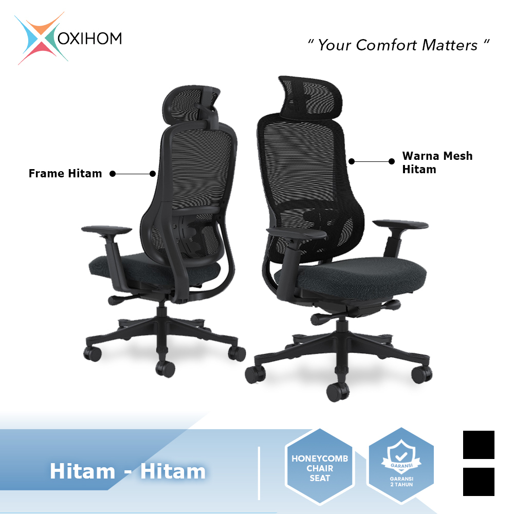 OXIHOM S3 Kursi Mesh Kursi Kantor Kursi Kerja Honeycomb Chair Seat - Main Image