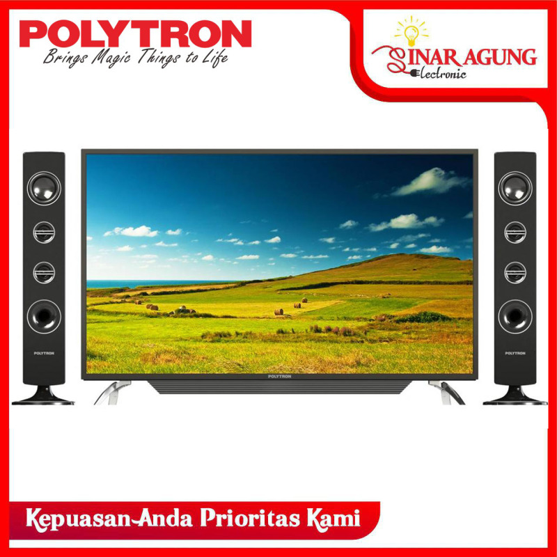 POLYTRON Cinemax LED TV 39 inchi PLD 40T150 + TOWER SPEAKER (PACKING KAYU)