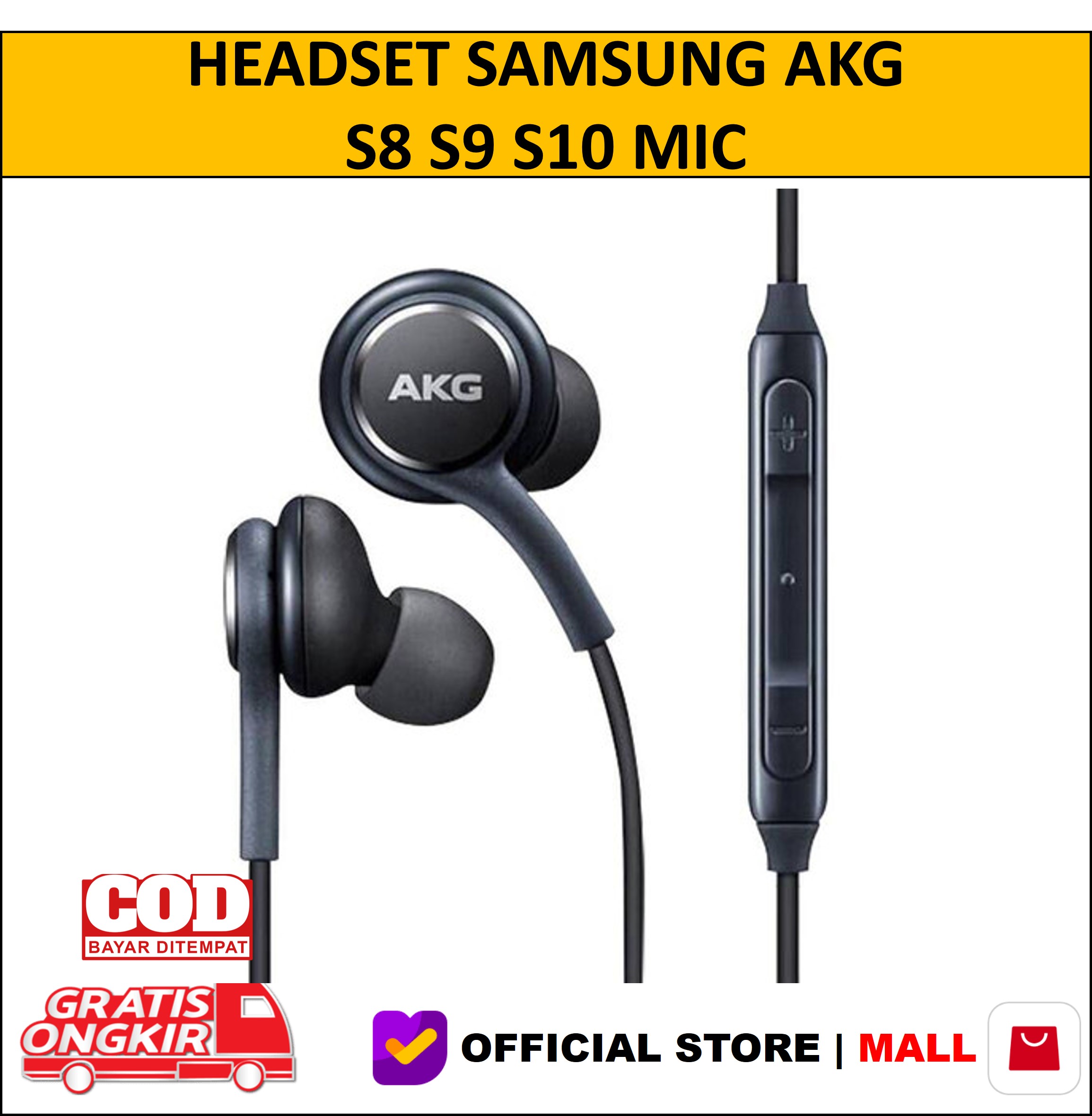 Headset Samsung AKG S8 S8+ S8 S9 S10 Plus Handsfree Earphone AKG