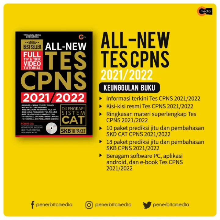 Buku All New Tes Cpns 2021 2022 Plus Cd N9n5 Tiu Skd Buku Latihan Cpns Cpns Buku Bukucpns Formal Buku Tryout Cpns Twk Termurah Cpns 2021 Terlaris Pegawai Negeri Sipil Lazada Indonesia