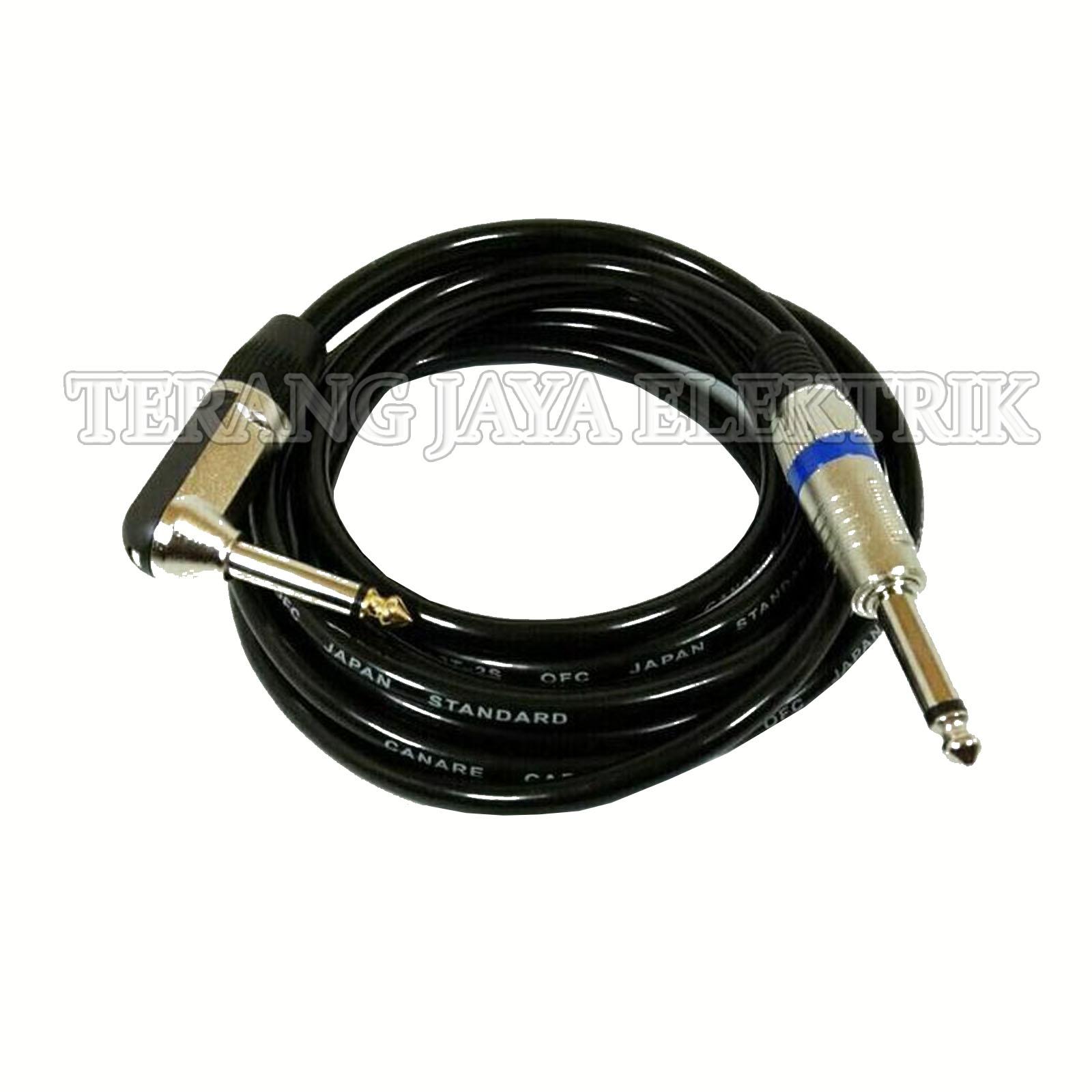 Kabel Gitar Jack Lurus Bengkok Canare L2T-2S Japan Standard 5 Meter Full