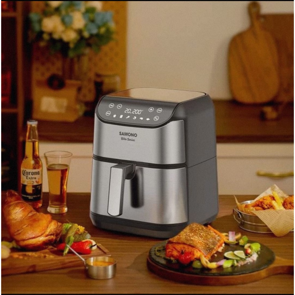 Samono 6L Air Fryer - SW-AFBE06 - Mesin Stainless Steel Touch Screen 6 ...