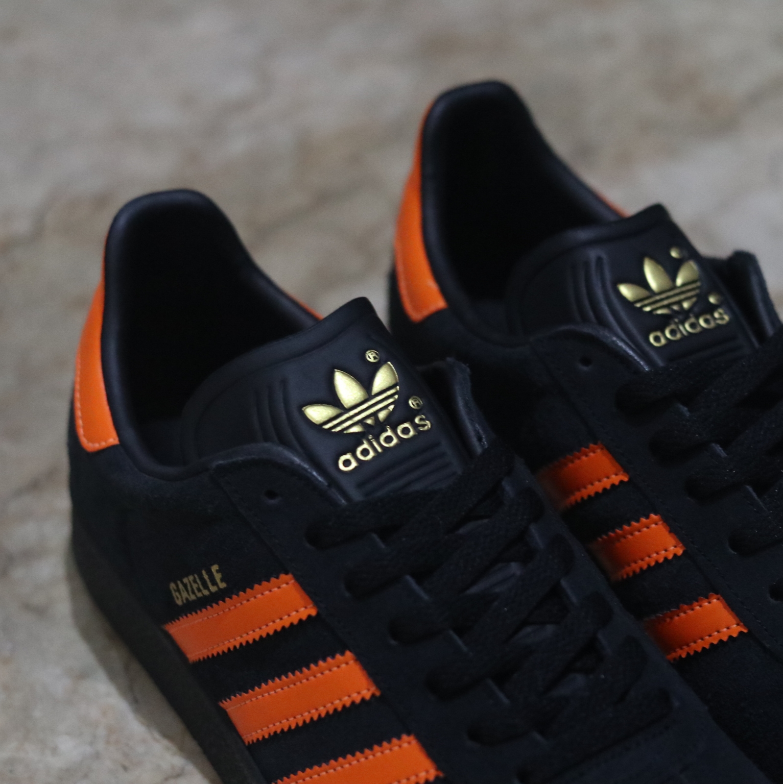 black orange trainers