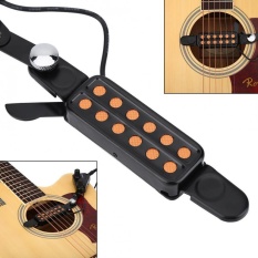 12 Sound Hole Magnetic Pickup Transducer dengan Volume Nada Tuner Kit untuk Gitar Akustik-Internasional
