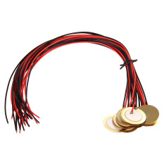 12 Buah 27mm Piezos With Lead Kotak-kotak Cerutu Gitar Pickup Drum Pemicu