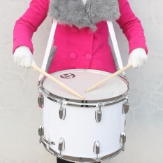 14in Marching Drum Stainless Steel & Maple Kayu Body PVC Drumhead dengan Tongkat Shoulder Strap Key untuk Siswa Profesional Drummer -Intl