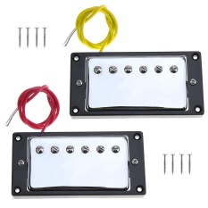 2 Pcs Suara Gitar Pickup Mikrofon Amplifier Speaker Dual Pickup dengan Double Coil untuk Gitar Elektrik-Internasional