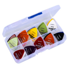 30 Buah Gitar Listrik Akustik Picks Plectrums Picks + 1 Kotak Plastik Case