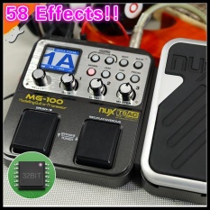 58 Effects 6-band Graphic EQ Built-in Drum Machine NUX MG-100 Electric Guitar/Violin/Ukulele Multi-Effects Pedal Processor C with 72 Presets Loop Function+Free 9V Converter Processor - intl