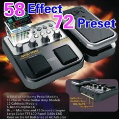 58 Effects 6-band Multi-Effects Pedal Processor Electric Guitar Loop Looper True Bypass Graphic EQ Built-in Drum Machine /Violin/Ukulele C with 72 Presets Loop Function+Free 9V Power Adapter Converter Processor - intl