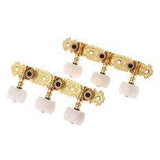 Alice AOS-020B1P 2pcs(Left + right) Classical Guitar Tuning Key Plated Peg Tuner Machine Head String Tuner - intl