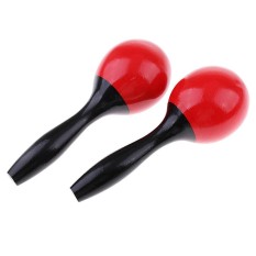 BolehDeals 2 Pieces Merah Palu Tangan Pengocok' Maraca Kecil Perkusi Alat Musik Mainan untuk Anak-anak Bayi Balita Ulang Tahun Hadiah 16 CM-Internasional