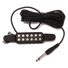 BolehDeals Hitam Tahan Lama 12 Lubang Logam Pick Amplifier Speaker untuk Gitar Akustik