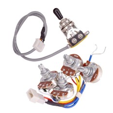 BolehDeals Gitar Elektrik Aksesoris Kabel Sirkuit Kit A500K B500K Pot 3 Cara Sakelar Pengalih untuk Lp-Intl