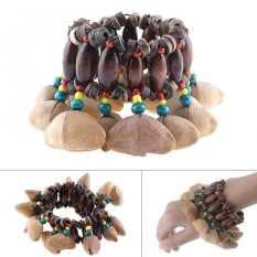 Djembe Drum Afrika Conga Buatan Tangan Kacang Cangkang Gelang Handbell-Internasional