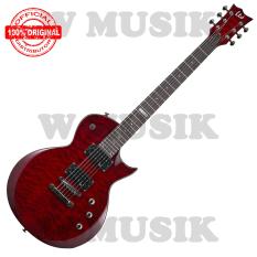 ESP LTD Gitar Elektrik EC100QM See Thru Black Cherry - Merah