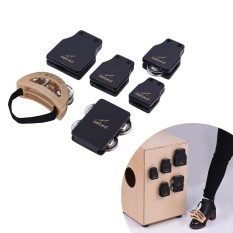 GECKO GK Series Cajon Box Drum Companions Set Including Castanets Jingle Bells Foot Tambourine Percussion Instruments - intl