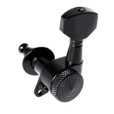 Gitar String Peg Mengunci Tuner Tuning Pasak Kepala Mesin Hitam 6R Inline-Intl