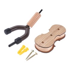 Kayu Keras Violin Hanger Hook dengan Bow Holder untuk RUMAH & Studio Wall Mount Use Burlywood Warna-Intl