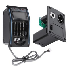 LC-5 5 Bands Acoustic Guitar Pickup EQ Preamp LCD Tuner Piezo Pickup - intl