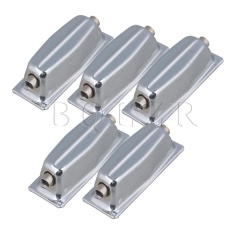 Logam Double End Tom Drum Lugs Tanpa Mounting Sekrup Set 5 Perak-Intl