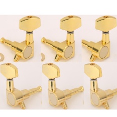 Musiclily 3R3L Tombol Besar Gitar Sealed String Tuning Pasak Kunci Kepala Mesin Tuner Set, Emas-Intl