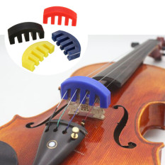 Baru 1 Pcs Karet Berlatih Biola Bisu untuk Semua Peredam Biola 4/4 Biola Akustik Aksesoris Biru-Intl