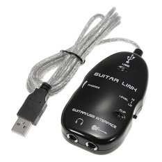 Next USB Guitar Link Cable AY07 Alat Penghubung Gitar dan PC Komputer Laptop Notebook Computer High Quality Kabel Aksesoris Gitar Listrik Perlengkapan Audio Alat Recording Merekam Plug and Play Multifungsi
