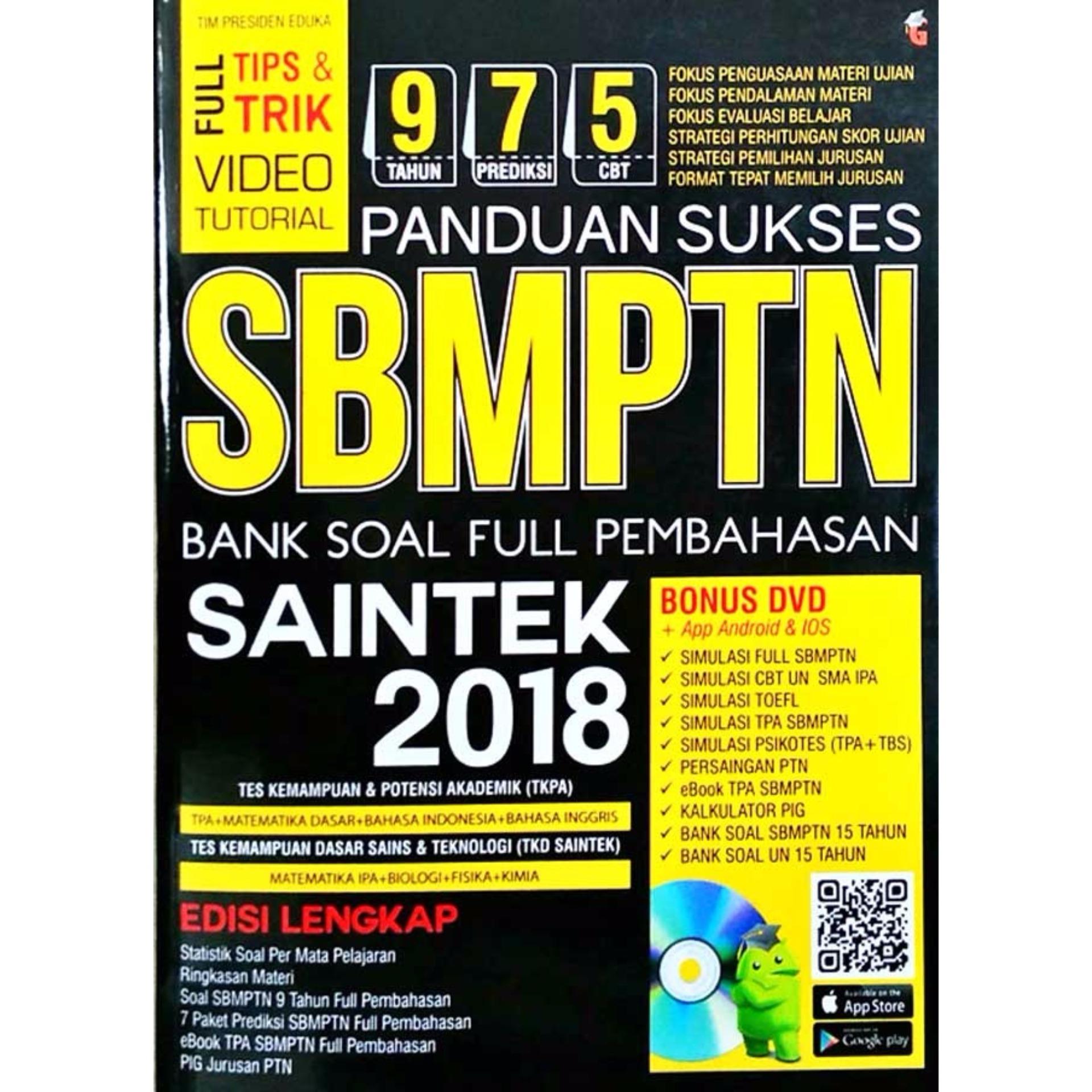 Penjualan Panduan Sukses Sbmptn Bank Soal Saintek 2018 best price Hanya Rp75 000