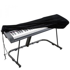 Piano Keyboard Cover, Stretchable Velvet Dust Cover with Adjustable Elastic Cord and Locking Clasp for 76 Keys Electronic Keyboard, Digital Piano, Yamaha, Casio, Roland, Consoles and more(Black) - intl