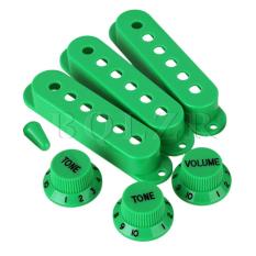 Plastik 6 lubang penutup pick untuk gitar listrik Set 3 Hijau