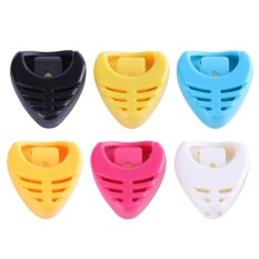 Portable Plastik Heart Shape Guitar Pick Plectrum Holder Case (Acak Warna)-Intl
