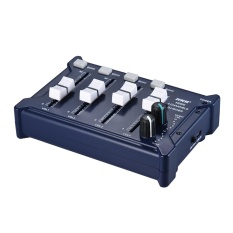 Profesional Mini Pocket 4-Channel Mono Stereo Audio Suara DJ Mixer USB Didukung BT Menghubungkan Ponsel Biru- INTL