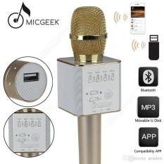 Q9 Bluetooth Microphone Speaker Mic Smule KTV karaoke Wireless Mic(generasi dari mic Q7 suara lebih besar dan bas lebih bagus)